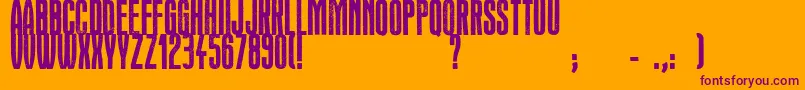 Headline Crack Font – Purple Fonts on Orange Background