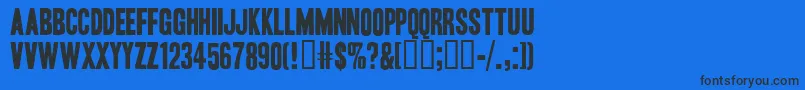 HEADOH   Font – Black Fonts on Blue Background