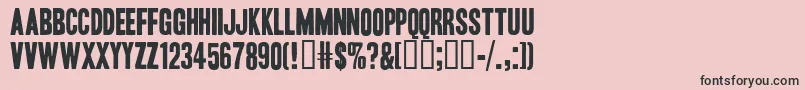 フォントHEADOH   – ピンクの背景に黒い文字