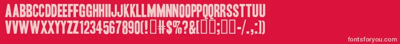 HEADOH   Font – Pink Fonts on Red Background