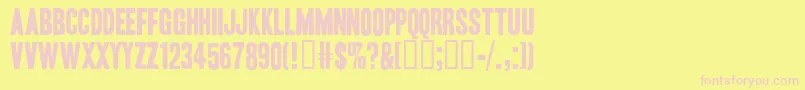 HEADOH   Font – Pink Fonts on Yellow Background
