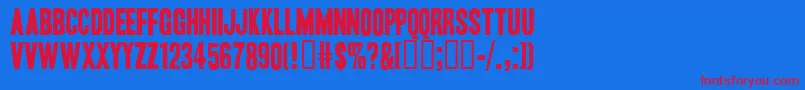 HEADOH   Font – Red Fonts on Blue Background