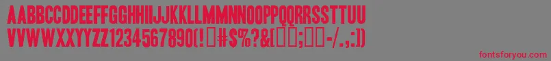HEADOH   Font – Red Fonts on Gray Background