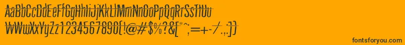 Czcionka headshot – czarne czcionki na pomarańczowym tle