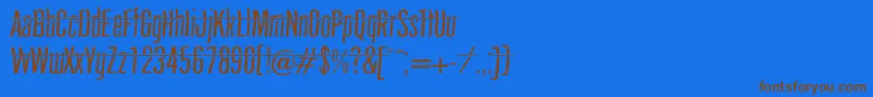 headshot Font – Brown Fonts on Blue Background