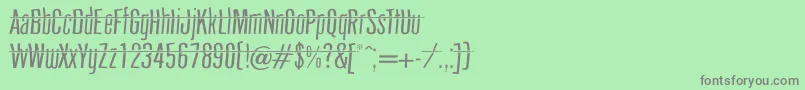 headshot Font – Gray Fonts on Green Background
