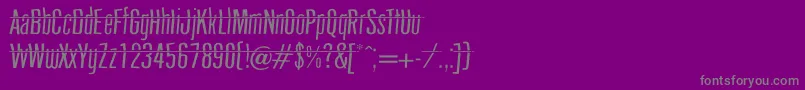 headshot-Schriftart – Graue Schriften auf violettem Hintergrund