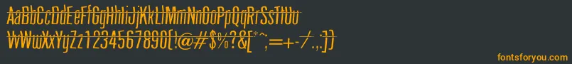 フォントheadshot – 黒い背景にオレンジの文字