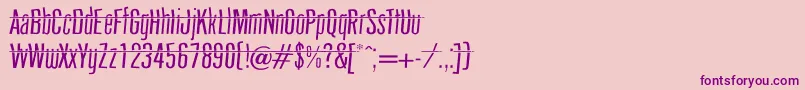 headshot Font – Purple Fonts on Pink Background