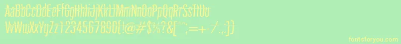 headshot Font – Yellow Fonts on Green Background