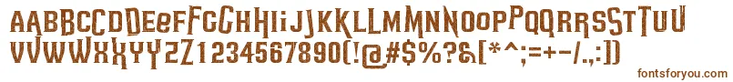 Шрифт HEADSOME  Modif Cut1 – коричневые шрифты на белом фоне