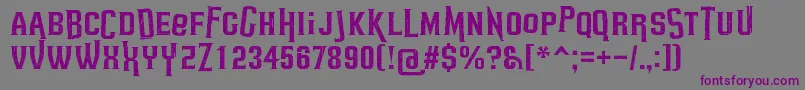 Шрифт HEADSOME  Modif Cut1 – фиолетовые шрифты на сером фоне
