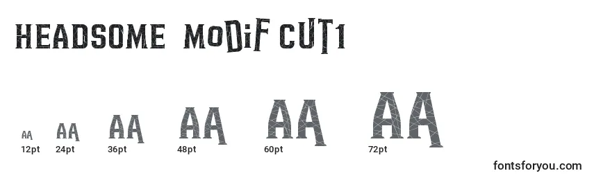 Размеры шрифта HEADSOME  Modif Cut1