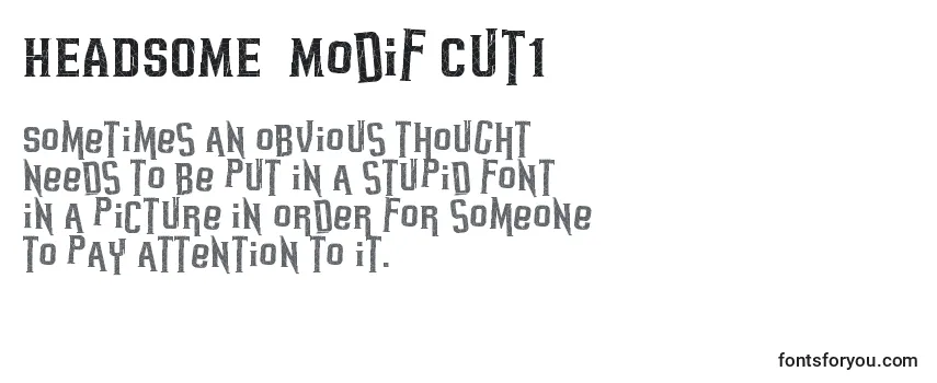 Überblick über die Schriftart HEADSOME  Modif Cut1