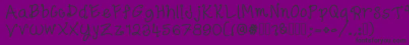 ElegantlySimple Font – Black Fonts on Purple Background