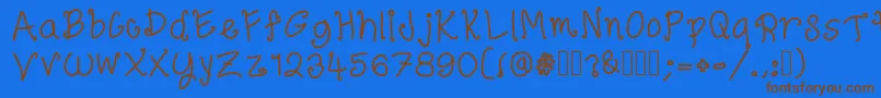 Шрифт ElegantlySimple – коричневые шрифты на синем фоне
