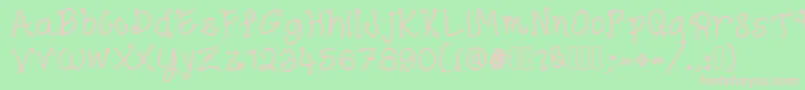 ElegantlySimple Font – Pink Fonts on Green Background