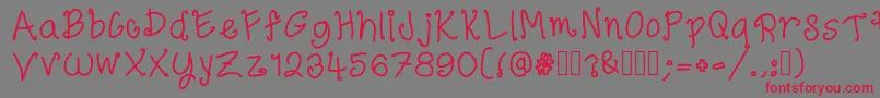 ElegantlySimple Font – Red Fonts on Gray Background