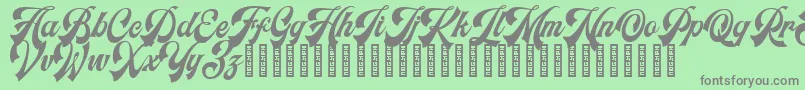 Headster RegularDemo Font – Gray Fonts on Green Background