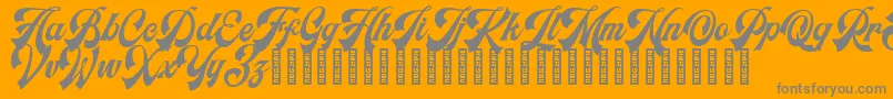 Headster RegularDemo Font – Gray Fonts on Orange Background