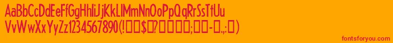 HEADTH   Font – Red Fonts on Orange Background