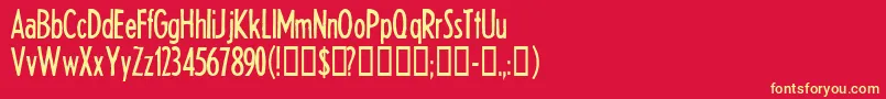 HEADTH   Font – Yellow Fonts on Red Background