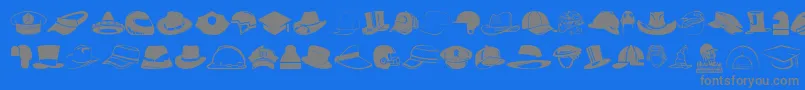 Czcionka HeadWear – szare czcionki na niebieskim tle