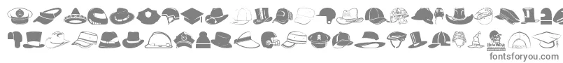 HeadWear-Schriftart – Graue Schriften auf weißem Hintergrund