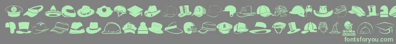 Шрифт HeadWear – зелёные шрифты на сером фоне