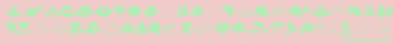 HeadWear-Schriftart – Grüne Schriften auf rosa Hintergrund