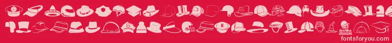 HeadWear Font – Pink Fonts on Red Background