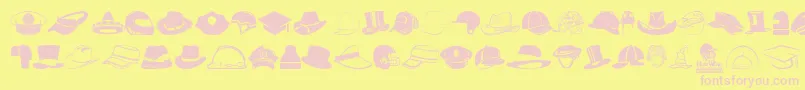 HeadWear Font – Pink Fonts on Yellow Background