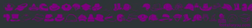 HeadWear Font – Purple Fonts on Black Background