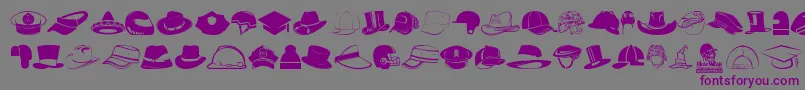 HeadWear Font – Purple Fonts on Gray Background