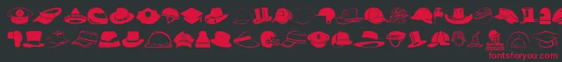 HeadWear Font – Red Fonts on Black Background