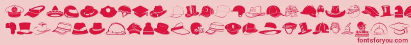 HeadWear Font – Red Fonts on Pink Background