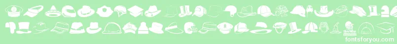 Czcionka HeadWear – białe czcionki na zielonym tle