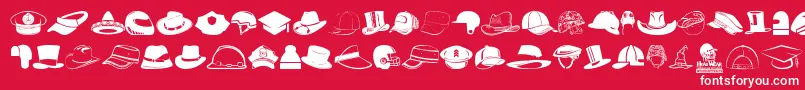 HeadWear Font – White Fonts on Red Background