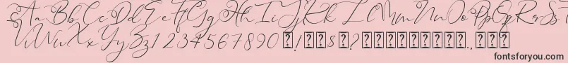 Шрифт Heanffe – чёрные шрифты на розовом фоне