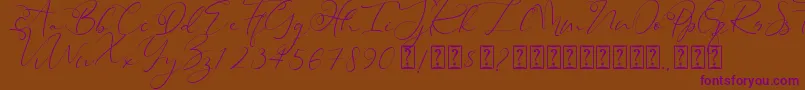 Шрифт Heanffe – фиолетовые шрифты на коричневом фоне