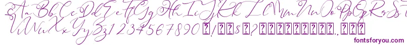 Шрифт Heanffe – фиолетовые шрифты на белом фоне
