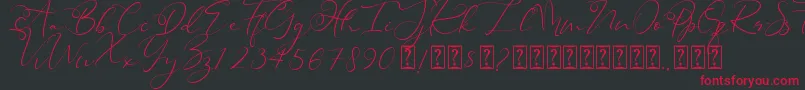 Heanffe Font – Red Fonts on Black Background