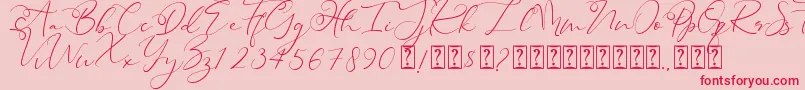Heanffe Font – Red Fonts on Pink Background