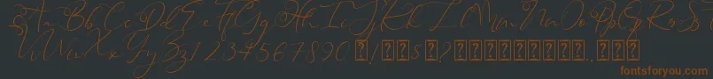 Heanffe Font – Brown Fonts on Black Background