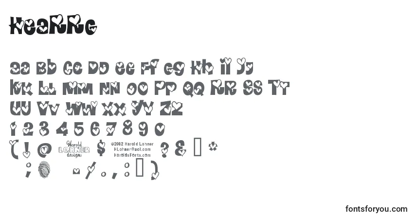 Шрифт HEARRG   (129195) – алфавит, цифры, специальные символы