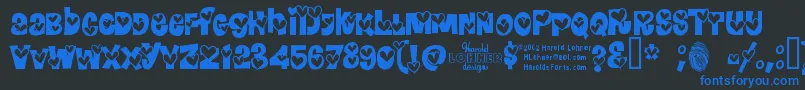 HEARRG   Font – Blue Fonts on Black Background