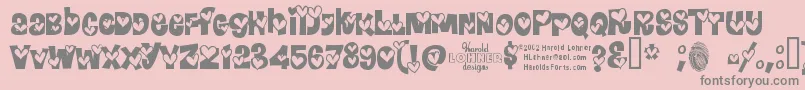 HEARRG   Font – Gray Fonts on Pink Background