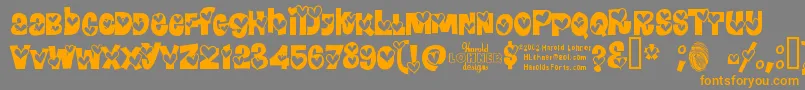 HEARRG   Font – Orange Fonts on Gray Background