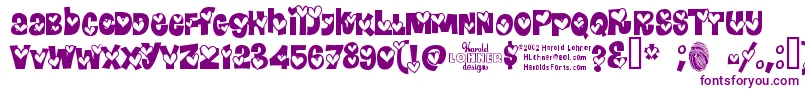 HEARRG   Font – Purple Fonts on White Background