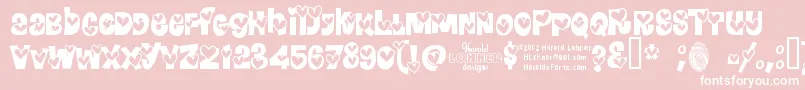 HEARRG   Font – White Fonts on Pink Background